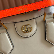 GUCCI 26S DIANA TOTE BAG 27 IN CREAM WHITE CALFSKIN