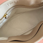 MIUMIU 26S BORSA AVENTURE BAG 30 IN DARK BEIGE CALFSKIN GOLD HARDWARE