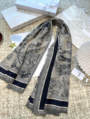 DIOR 26S SCARF 140 IN CASHMERE AND SILK 513542