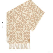 SCARF 186 CM IN CAMEL BEIGE MIX WHITE ALPACA AND WOOL 403822