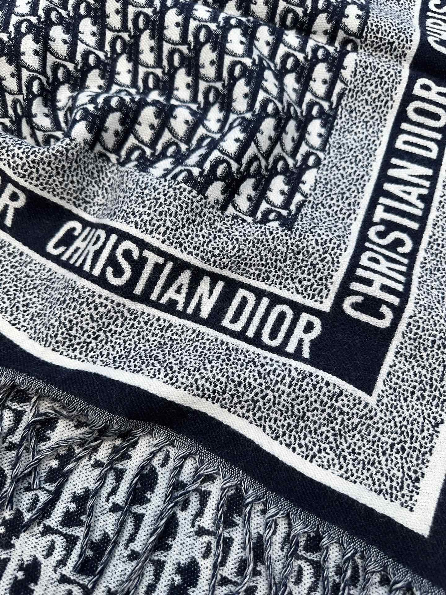 DIOR 26S SCARF 140 IN WOOL AND CASHMERE 509305