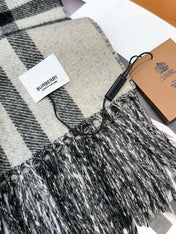SCARF 210 CM IN WHITE MIX BLACK CASHMERE 408617