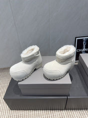 BALENCIAGA 25S LOW ANKLE BOOTS PLATFORM HEEL IN WHITE SUEDE STYLE 1