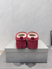 BALENCIAGA 25S AURALEE SLIP-ON 50 MM IN DEEP WINE RED SUEDE STYLE 2