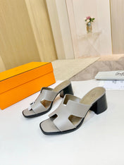 HM 26S HELIA SANDAL 70MM IN TAUPE BEIGE CALFSKIN