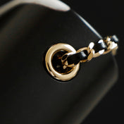 CHANEL 26S FLAP BAG 13 IN BLACK SMOOTH CALFSKIN