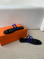 GEORGIA SANDALS BLACK MIX ADMIRAL CALFSKIN