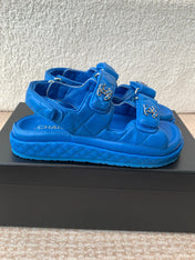 DAD SANDAL IN COBALT BLUE CALFSKIN