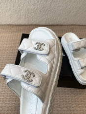 DAD SANDAL IN WHITE CALFSKIN MULE