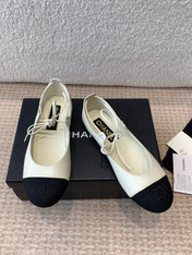 MARY JANE BALLERINA IN WHITE LAMBSKIN