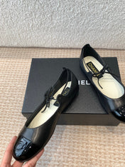 MARY JANE BALLERINA IN BLACK PATENT LAMBSKIN