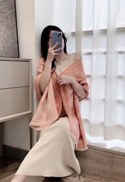 SCARF 195 CM IN MELON ORANGE WOOL  399810