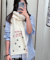 SCARF 180 CM IN WHITE CASHMERE 413881
