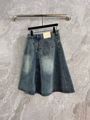 Loewe A-line Skirt Blue Polyester Fiber