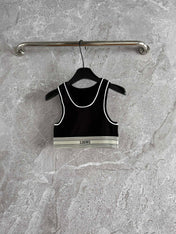 Joewe Sport Vest Black White Cotton