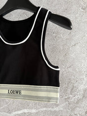 Joewe Sport Vest Black White Cotton