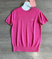 MIUMIU SHORT-SLEEVE KNIT TOP STYLE 423