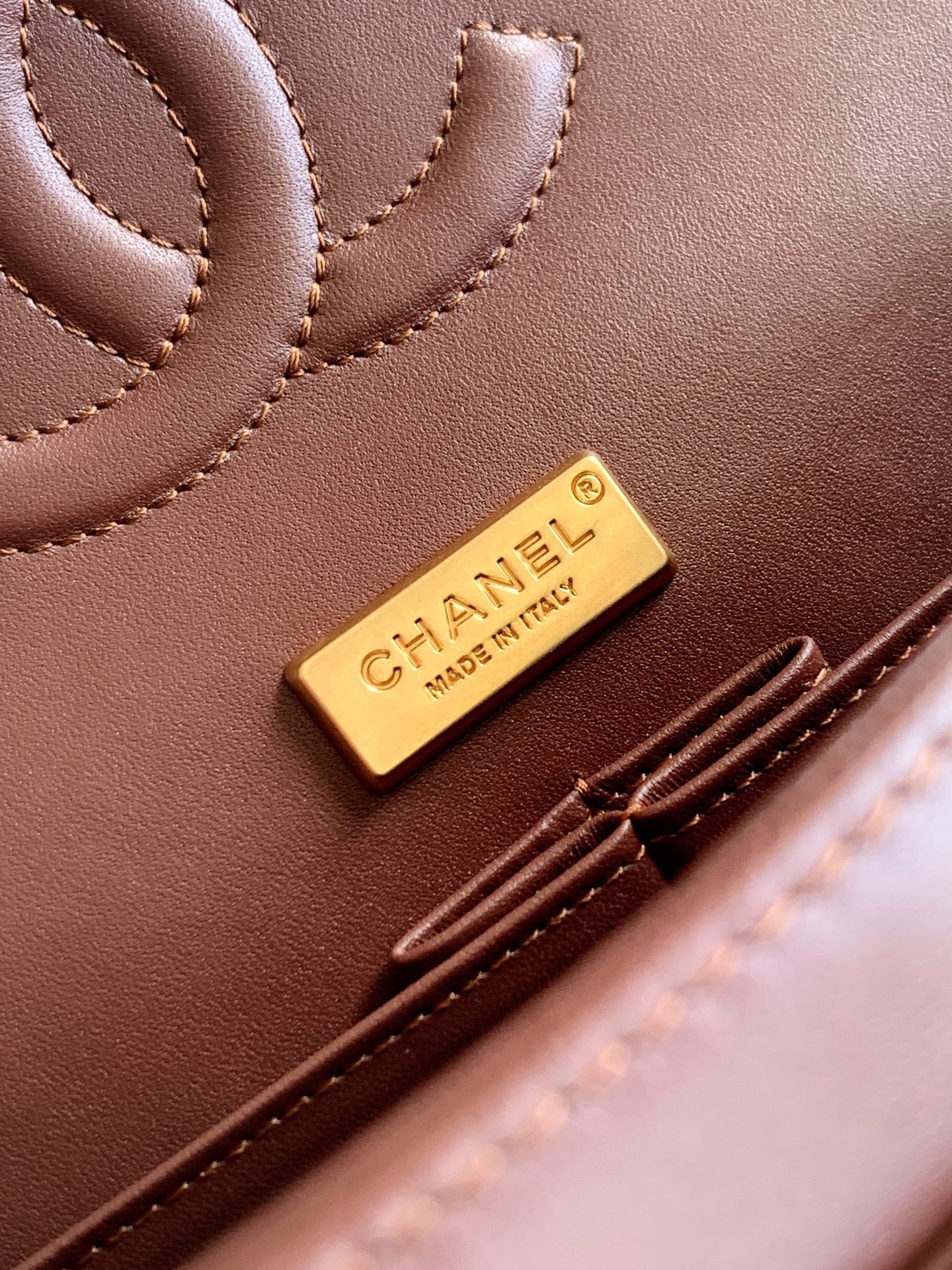 CHANEL 26S CLASSIC FLAP 25 IN BROWN BRONZE SEQUIN GOLD HARDWARE