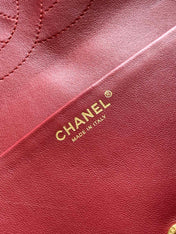 CHANEL 26S SOUPLISSIMO MAXI FLAP 39 IN BROWN GRAINED CALFSKIN GOLD HARDWARE