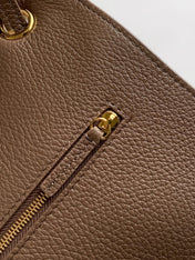 CHANEL 26S SOUPLISSIMO MAXI FLAP 39 IN BROWN GRAINED CALFSKIN GOLD HARDWARE