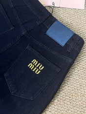 MIUMIU SLIM-STRAIGHT STRETCH PANTS 532