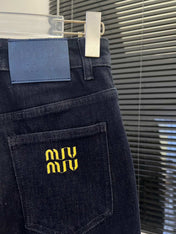 MIUMIU SLIM-STRAIGHT STRETCH PANTS 532