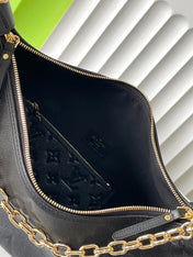 LOOP HOBO 38 BLACK MONOGRAM EMPREINTE LEATHER GOLD HARDWARE
