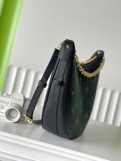 LOOP HOBO 38 BLACK MONOGRAM EMPREINTE LEATHER GOLD HARDWARE