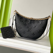 LOOP HOBO 38 BLACK MONOGRAM EMPREINTE LEATHER GOLD HARDWARE