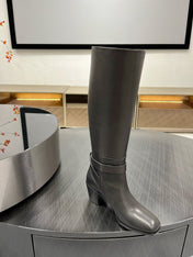 JUSTINE BOOT 6 CM IN BLACK CALFSKIN