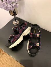 SANDAL 25S IN COLOR FULL TWEED WITH LAMBSKIN