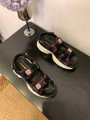 SANDAL 25S IN COLOR FULL TWEED WITH LAMBSKIN