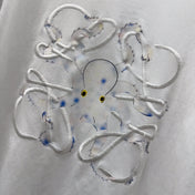 Loewe Octopus Print Embroidered Short-sleeved T-shirt White Cotton