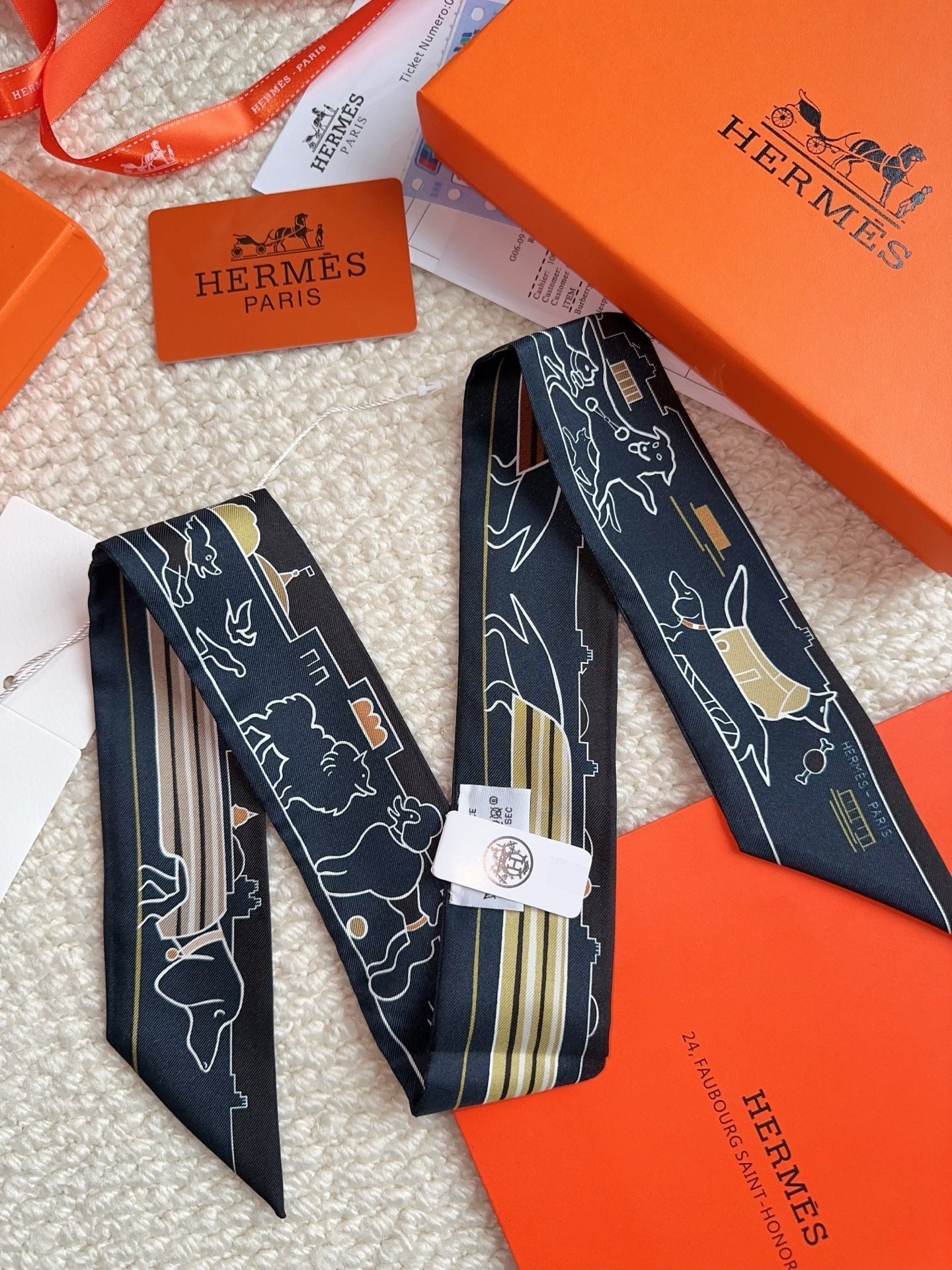 HERMES 26S SCARF 86 IN SILK 309595