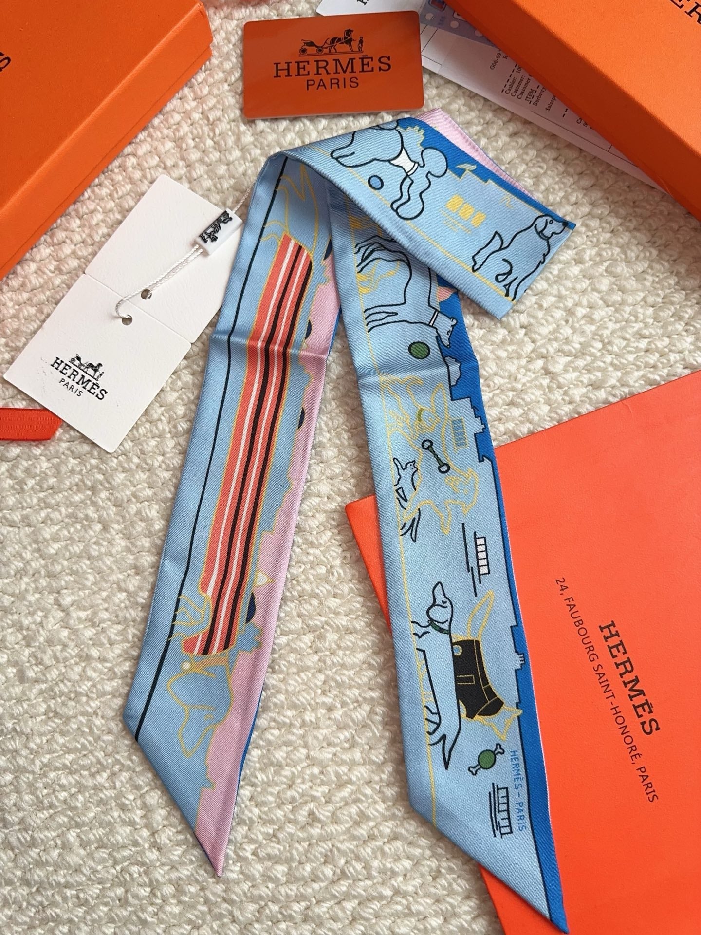 HERMES 26S SCARF 86 IN SILK 309596