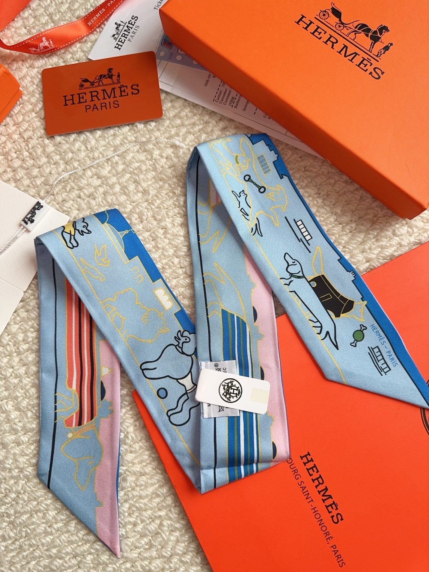 HERMES 26S SCARF 86 IN SILK 309596