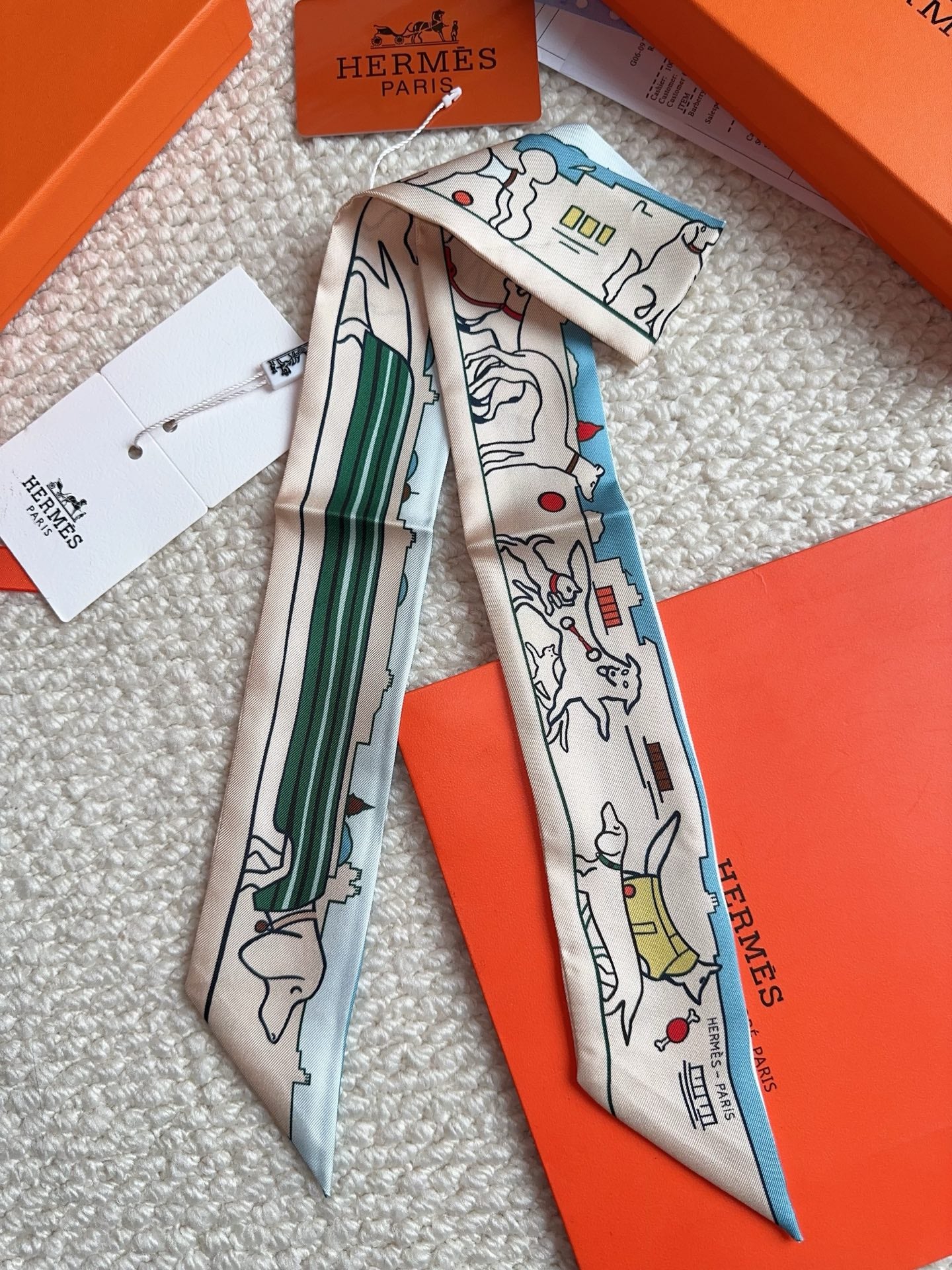 HERMES 26S SCARF 86 IN SILK 309597