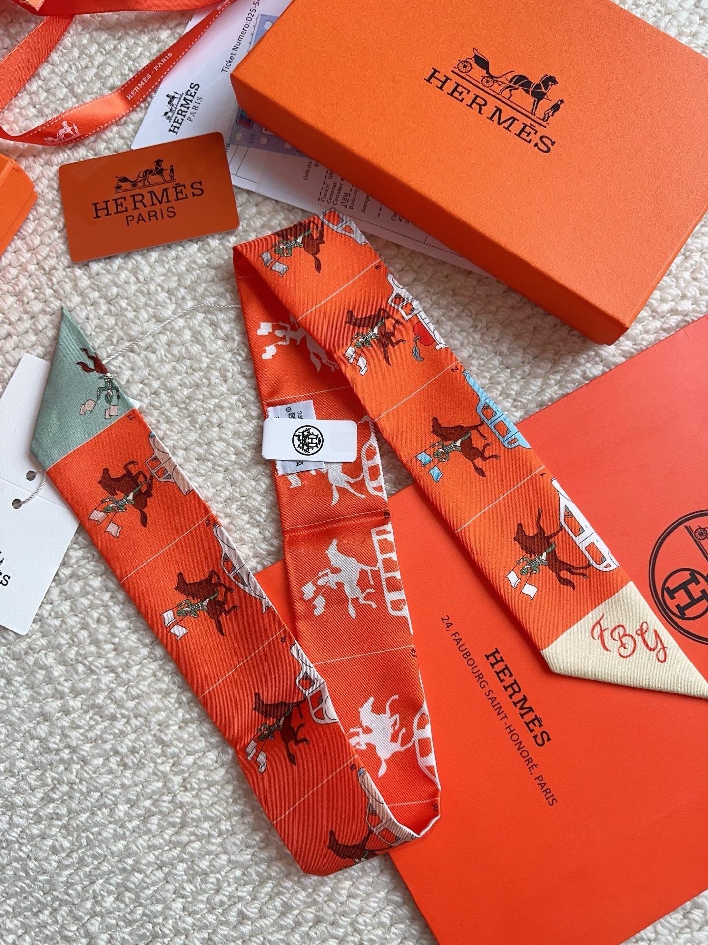 HERMES 26S SCARF 86 IN SILK 309602