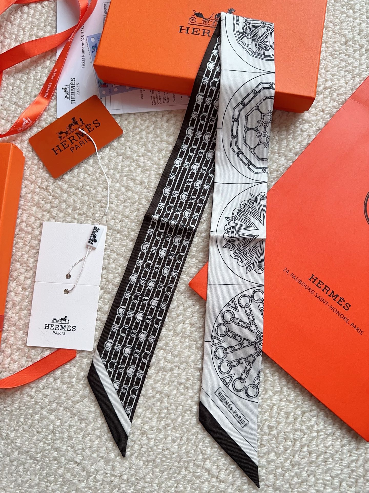 HERMES 26S SCARF 86 IN SILK 309606