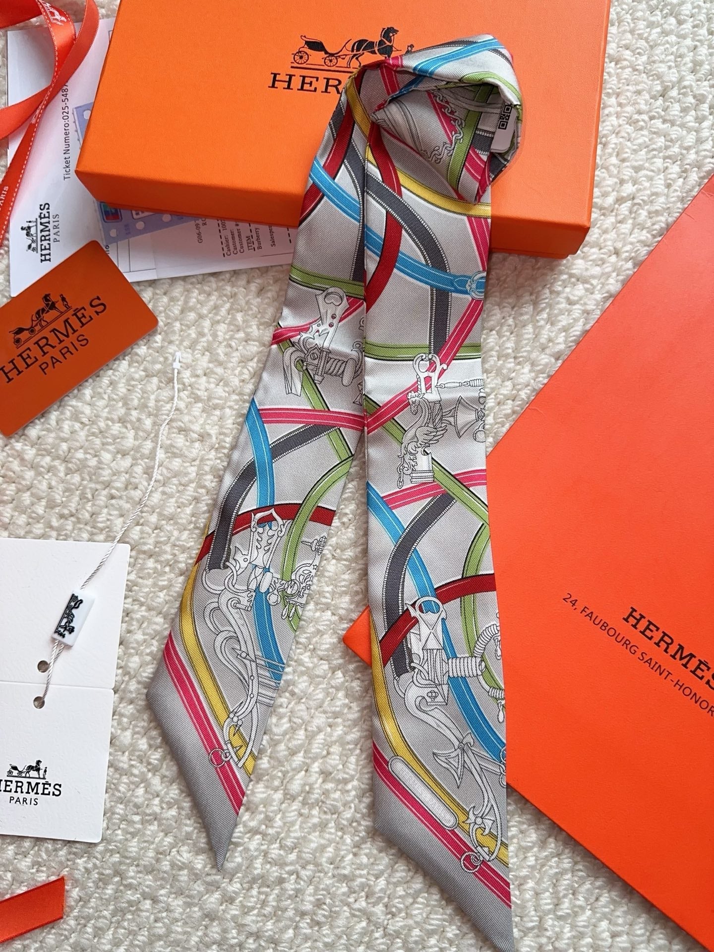 HERMES 26S SCARF 86 IN SILK 309612