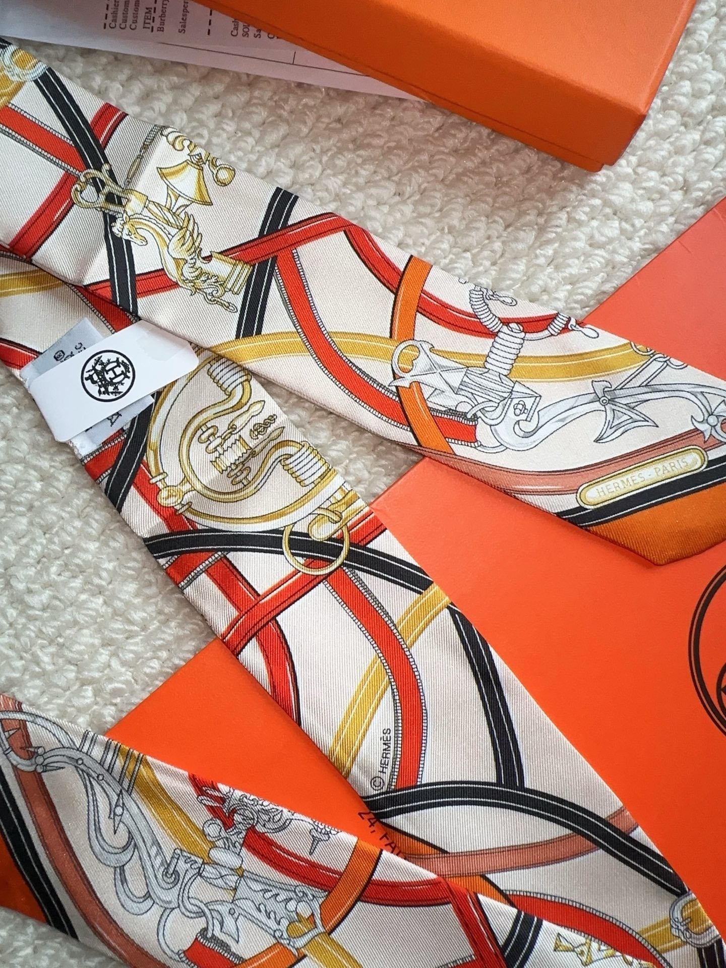 HERMES 26S SCARF 86 IN SILK 309614