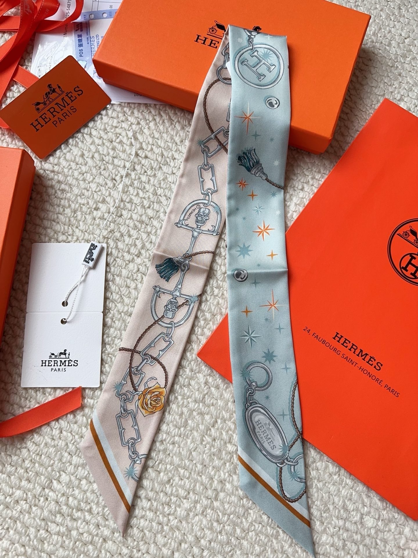 HERMES 26S SCARF 86 IN SILK 309617