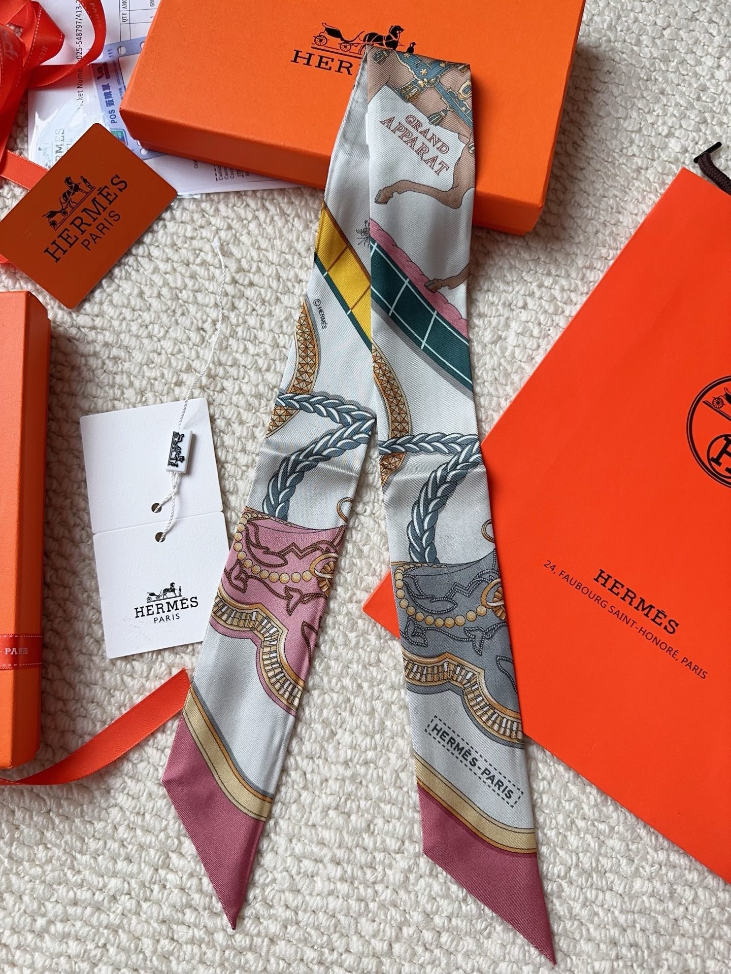 HERMES 26S SCARF 86 IN SILK 309624