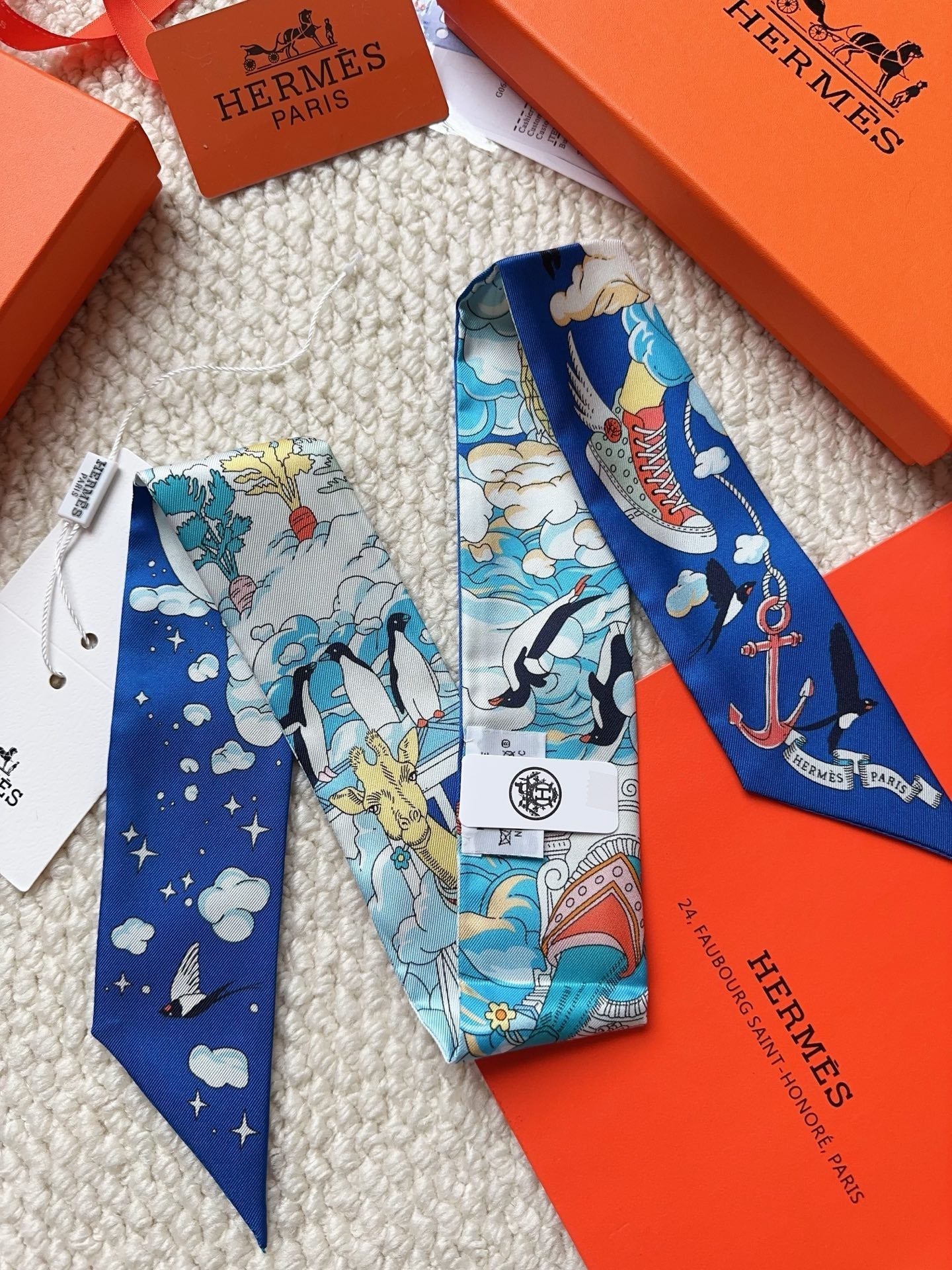 HERMES 26S SCARF 86 IN SILK 309632