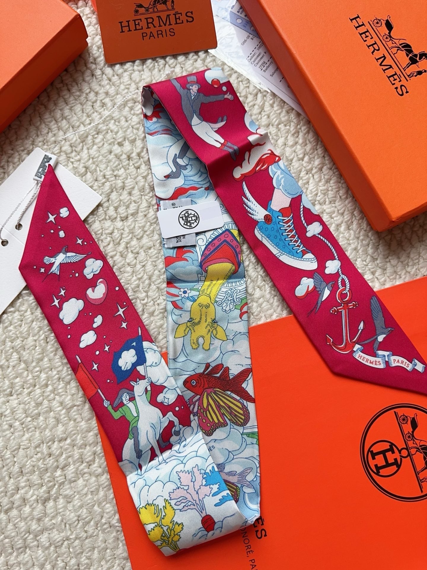 HERMES 26S SCARF 86 IN SILK 309634
