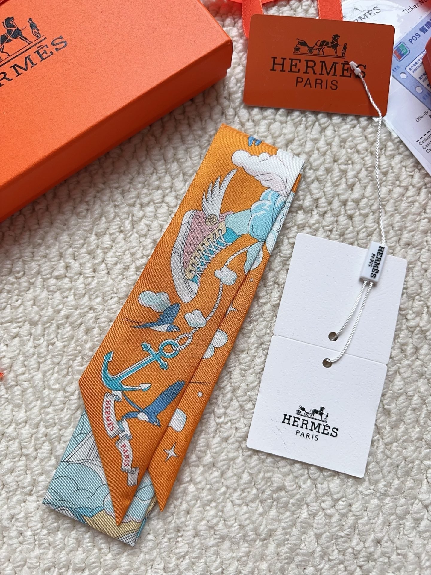 HERMES 26S SCARF 86 IN SILK 309635