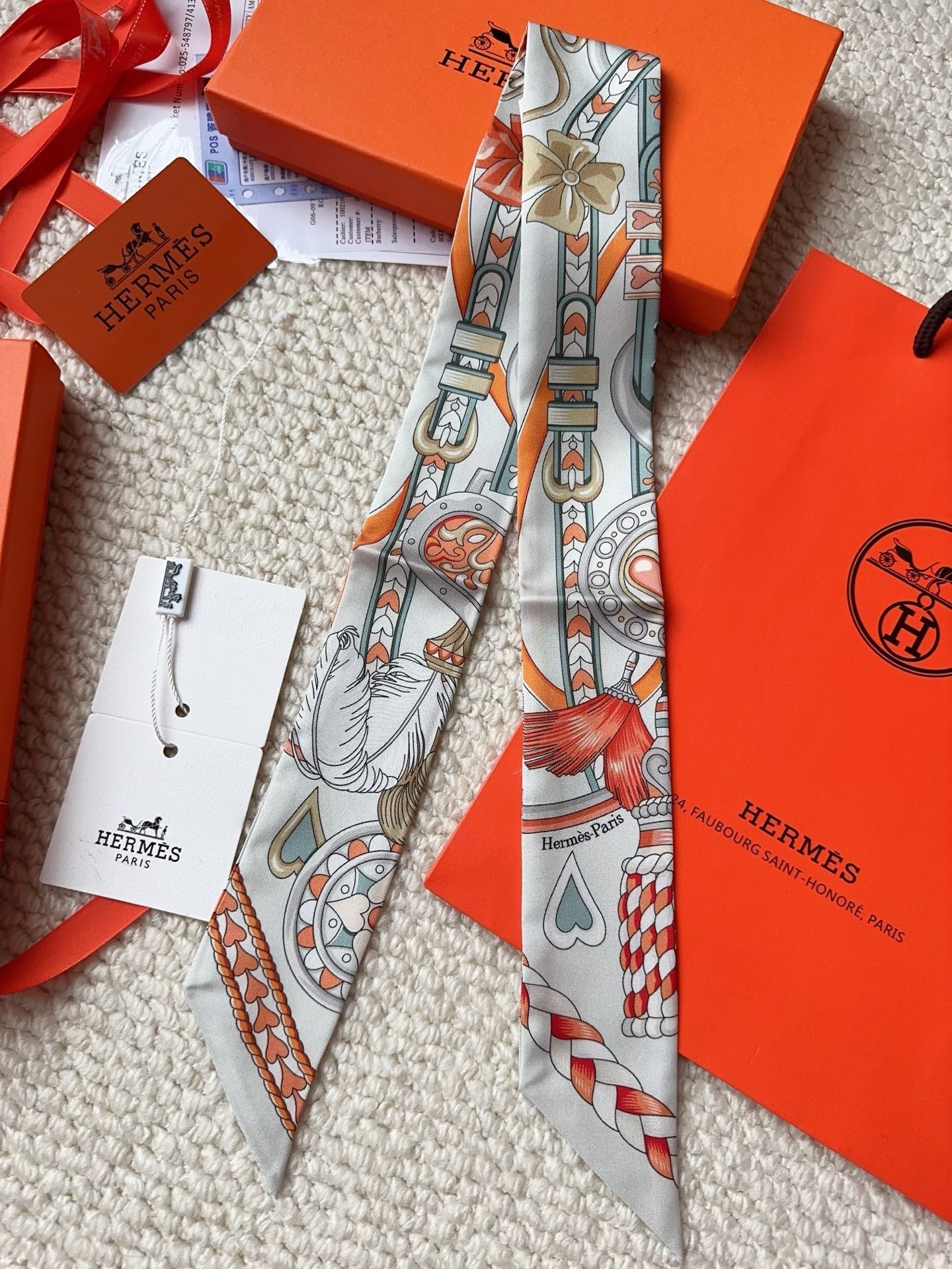 HERMES 26S SCARF 86 IN SILK 309641