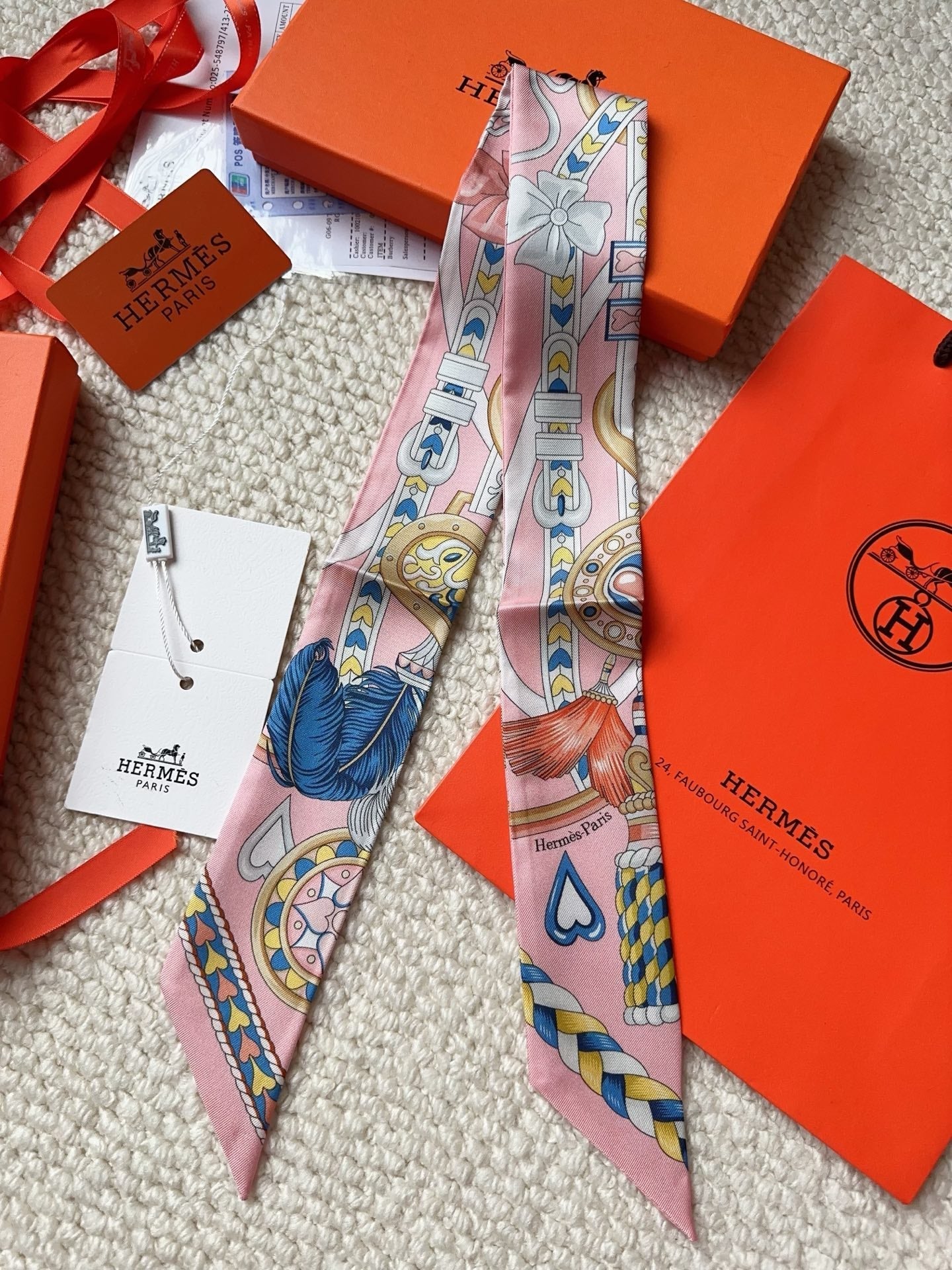 HERMES 26S SCARF 86 IN SILK 309642