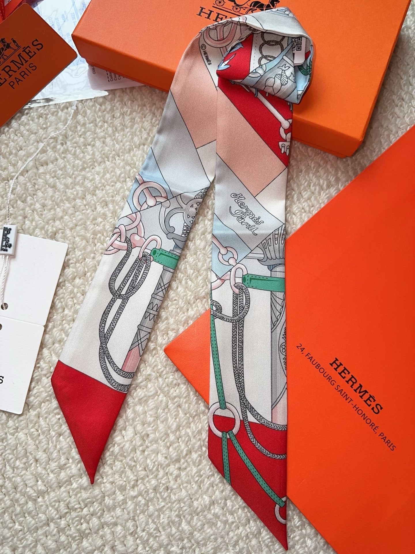 HERMES 26S SCARF 86 IN SILK 309646