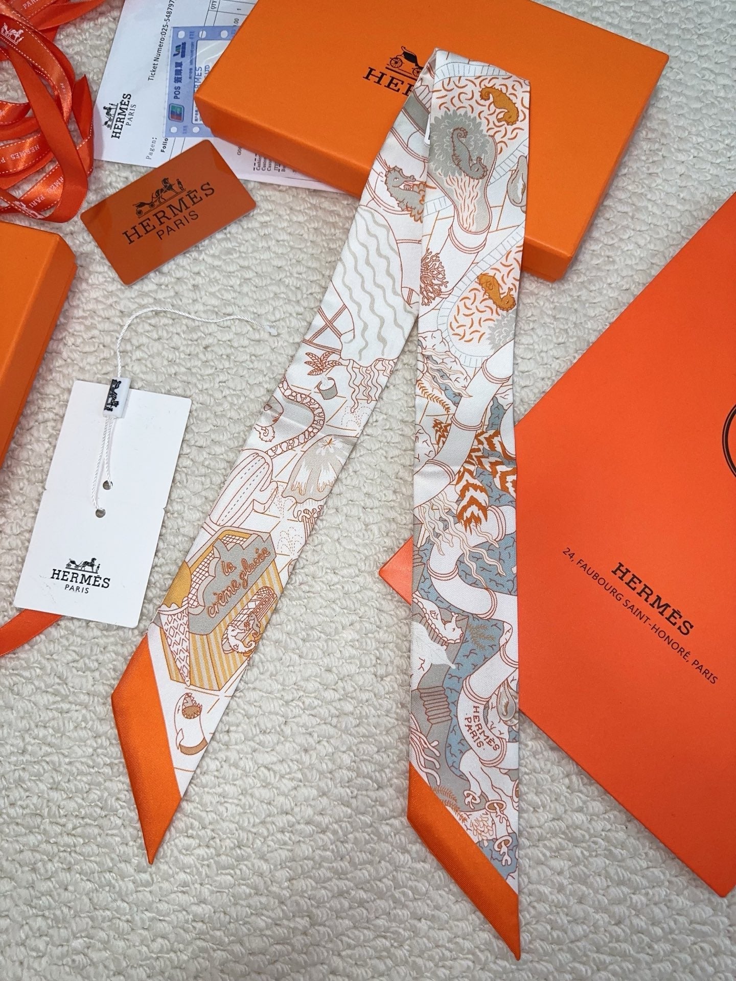HERMES 26S SCARF 90 IN SILK 309654